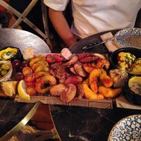 Seafood platter at Bubita Bar in Barcelona