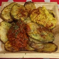 Delicious taste - the romesco sauce is delcious !  at Bubita Bar in Barcelona