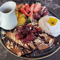 Red Lips Pancakes at Bubita Bar in Barcelona