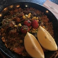 paella with veg chicken  at Bubita Bar in Barcelona