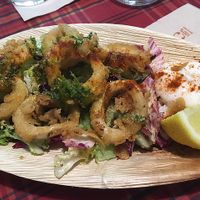 vegan calamares!  at Bubita Bar in Barcelona