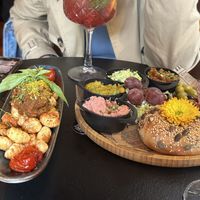 Delicious sangria and food!  at Bubita Bar in Barcelona