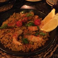 Vegan shrimps paëlla at Bubita Bar in Barcelona