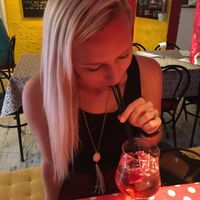 Rose sangria  at Bubita Bar in Barcelona