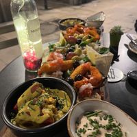 Seafood tapas  at Bubita Bar in Barcelona