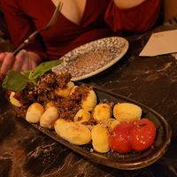 Weird gnocchi with a blob of tapenade on top. Didn't work. at Bubita Bar in Barcelona