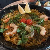 Vegan paella  at Bubita Bar in Barcelona