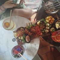 Vegan Roma board with added 'shrimps' at Bubita Bar in Barcelona