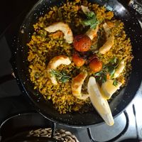 Seafood paella at Bubita Bar in Barcelona