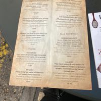Menu at Bubita Bar in Barcelona