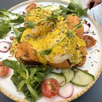 Royal Benedict (salmon)  at Bubita Bar in Barcelona