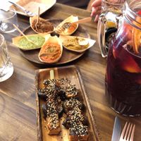 Tapas y sangria at Bubita Bar in Barcelona