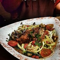 Raw zucchini noodles at Bubita Bar in Barcelona
