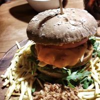 Vegan burger at Bubita Bar in Barcelona