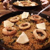 'Calamari' paella.  at Bubita Bar in Barcelona