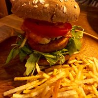 Vegan burguer at Bubita Bar in Barcelona