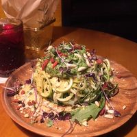 Raw Zucchini Spaghetti Pesto. at Bubita Bar in Barcelona