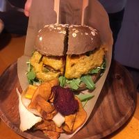 'The Queen' Veggie Burger. at Bubita Bar in Barcelona