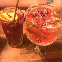 Denise Sangria and Cleopatra drink at Bubita Bar in Barcelona