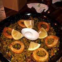 ‘Calamares’ paella! at Bubita Bar in Barcelona