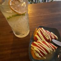 Limonade and stuffed pepper at Bubita Bar in Barcelona