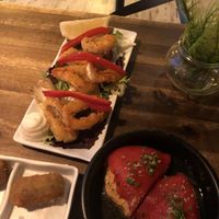 Shrimp, omelette  at Bubita Bar in Barcelona