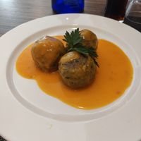 Canederli in salsa alla zucca at Veganda in Padua