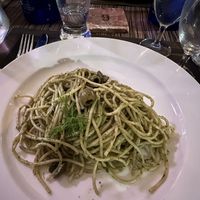 Pesto pasta - I picked out all the olives because they were the only thing with taste    at Veganda in Padua