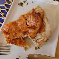 I cut a piece from this tasty lasagna before remembering my duties to our community (my appoligies) at Veganda in Padua