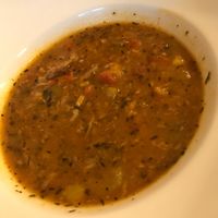 Soup with soy /spicy  at Veganda in Padua