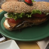 Vegan chop with vegan breaded cutlet at Veganda in Padua