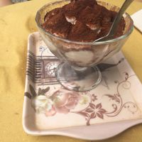Super creamy vegan tiramisu at Veganda in Padua