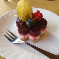 Vegan cheesecake at Veganda in Padua