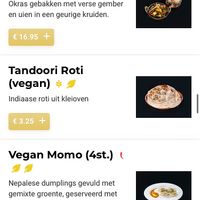 Menu from website  at Kathmandu Kitchen Leiden in Zuid-holland