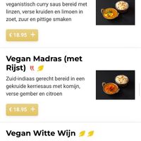Menu from website  at Kathmandu Kitchen Leiden in Zuid-holland