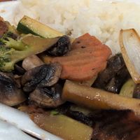 Vegetable Hibachi Grilled with steamed rice at Fancy Sushi & Grill in Palm Coast