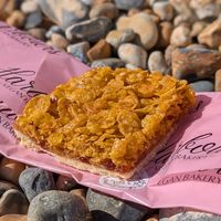Cornflake tart at Harbours Vegan Bakery in Lancing