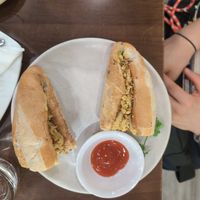 Scrambled tofu bahn mi at Duyên Vegan & Coffee in Da Nang