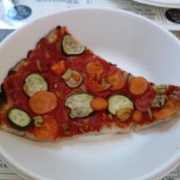 pizza at Panino Vegano in Florence