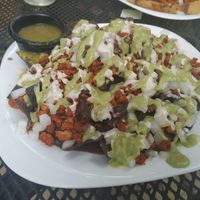 Nachos pastor at Avocado Vegetariano - Santa Gertrudis Copo in Merida
