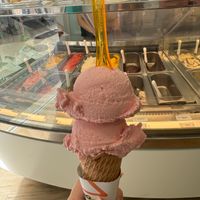 What 2 scoops look like when it's not 40°C! at Valentino Gelato - Ribera in Valencia