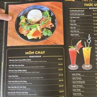 Vegetarian menu  at Pho This Way in San Jose