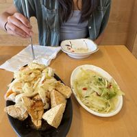 Stinky tofu and sweet & sour Taiwanese cabbage  at ChiMaMa's Noodle House in New York