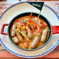 Soujouk with vegetables  at Semsom in Dubai