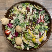 Green Power Protein Bowl. 
So good! Made with garlic hummus to give it a rich but not too salty flavor and local avocados for those good fats! at Miss Green - Dunhua in Taipei