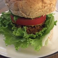 Falafel burger at Miss Green - Dunhua in Taipei