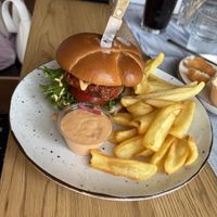 Lihaton himo veggie burger   at Ravintola Meritähti in Lappi