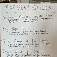 Saturday slice menu   at MIDNIGHT PIZZA CRÜ in Sunderland
