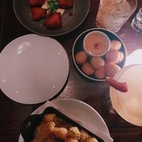 our dinner, cocktails and appetizers at Charlie Was a Sinner in Philadelphia