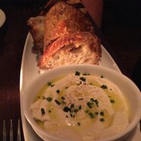 Ricotta with grilled bread at Charlie Was a Sinner in Philadelphia
